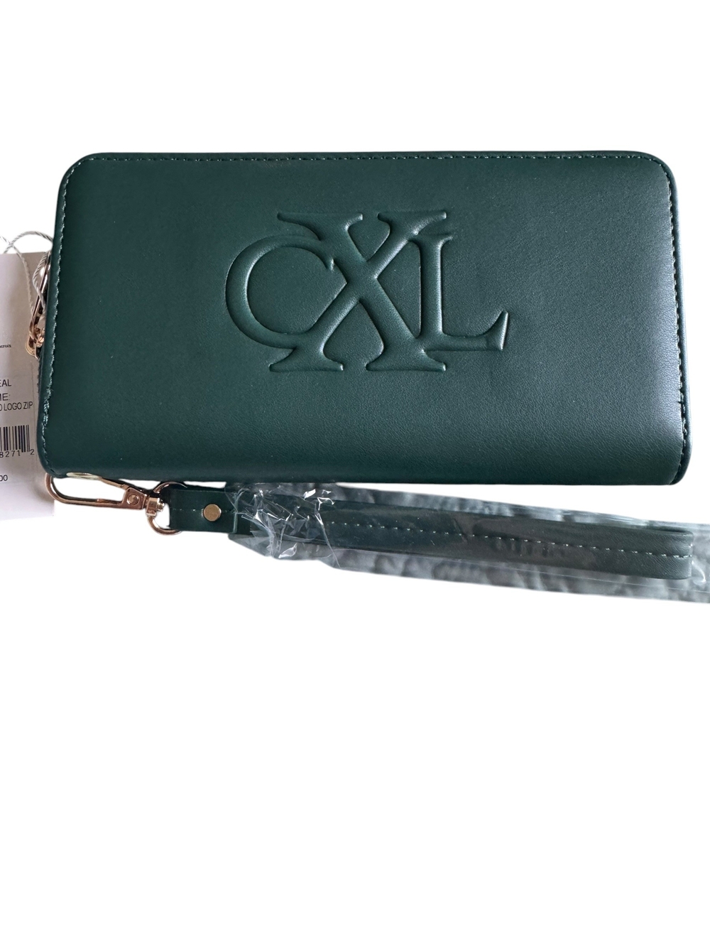 NWT CXL by Christian Lacroix Porte Embossed Zip-Around Wallet Wristlet